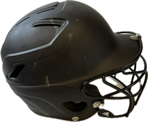 Vist Large View of Product Image Which is Used Adidas INCITE Batting Helmet w/Mask Black M/L