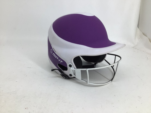Vist Large View of Product Image Which is Used RIP-IT S/M 6 - 6 7/8 SOFTBALL HELMET W/ MASK Batting Helmet w/Mask Purple One Size