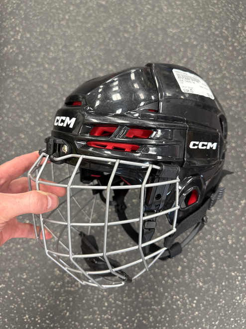 Vist Large View of Product Image Which is Used CCM TACKS 70 Helmet Cage Combo Black XS