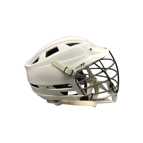 Vist Large View of Product Image Which is Used Cascade CPV-R Lacrosse Helmet White M/L