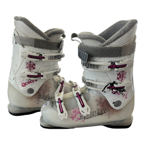 Vist Large View of Product Image Which is Used Dalbello GAIA 4 Girls DH Ski Boot White 255 MP - M07.5 - W08.5