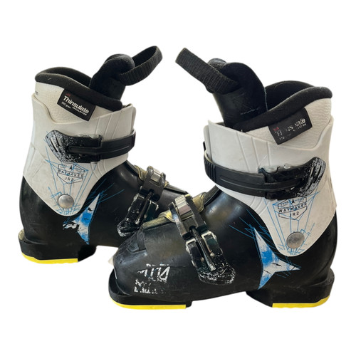 Vist Large View of Product Image Which is Used Atomic WAYMAKER JR 4 Boys DH Ski Boot Black And White 185 MP - Y12