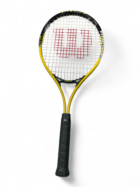 Vist Large View of Product Image Which is Used Wilson TITANIUM3 Adult Tennis Racquet Yellow 4 1/2"