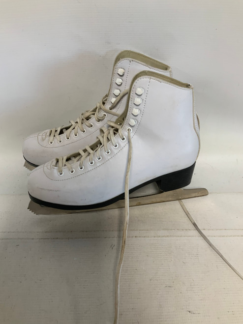 Vist Large View of Product Image Which is Used WHITE Girls Figure Skate White Junior 03
