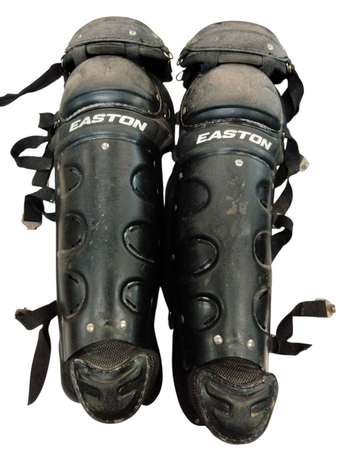 Vist Large View of Product Image Which is Used Easton Catchers Leg Guards Black Adult