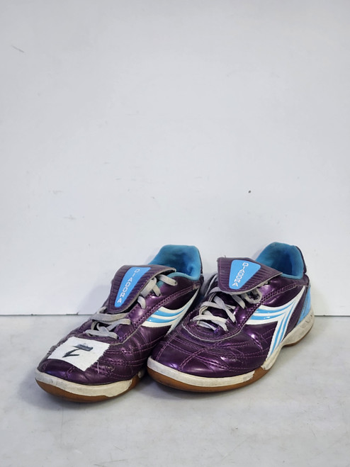 Vist Large View of Product Image Which is Used Diadora Soccer Indoor Shoes Purple Junior 01