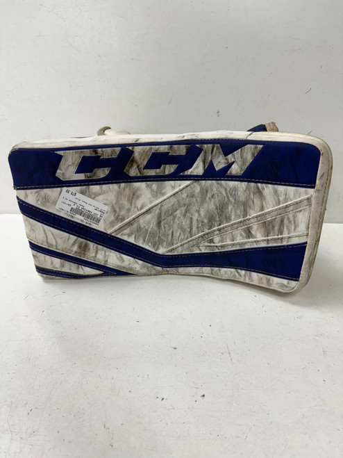 Vist Large View of Product Image Which is Used CCM PREMIER P2.9 Senior Goalie Blocker White And Royal Blue