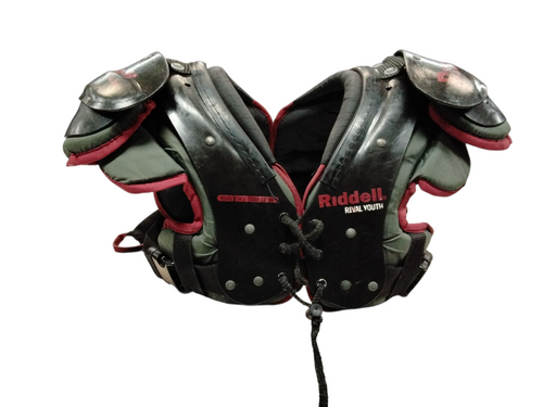 Vist Large View of Product Image Which is Used Riddell RIVAL FB Shoulder Pads Black LG