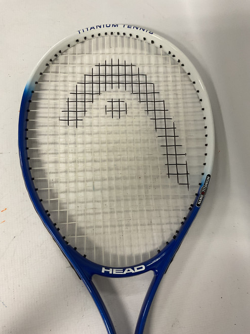 Vist Large View of Product Image Which is Used Head TI CONQUEST Adult Tennis Racquet Royal Blue 4 1/2"