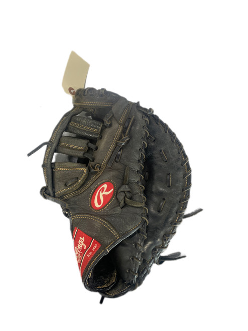 Vist Large View of Product Image Which is Used Rawlings RFBRB BB/SB First Base RH Throw Black 12 1/2"