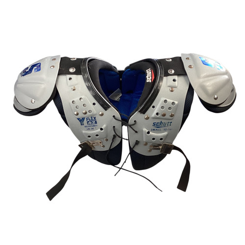 Vist Large View of Product Image Which is Used Schutt Y FLEX FB Shoulder Pads Grey SM