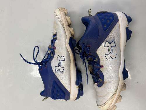 Vist Large View of Product Image Which is Used Under Armour BH BB/SB Cleats White Senior 9.5