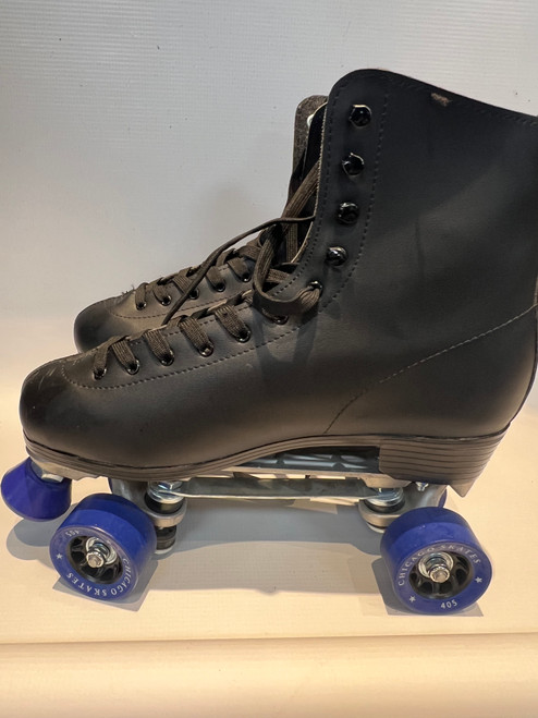 Vist Large View of Product Image Which is Used Chicago CHICAGO SKATES Senior Roller Quad Skates Black Senior 12