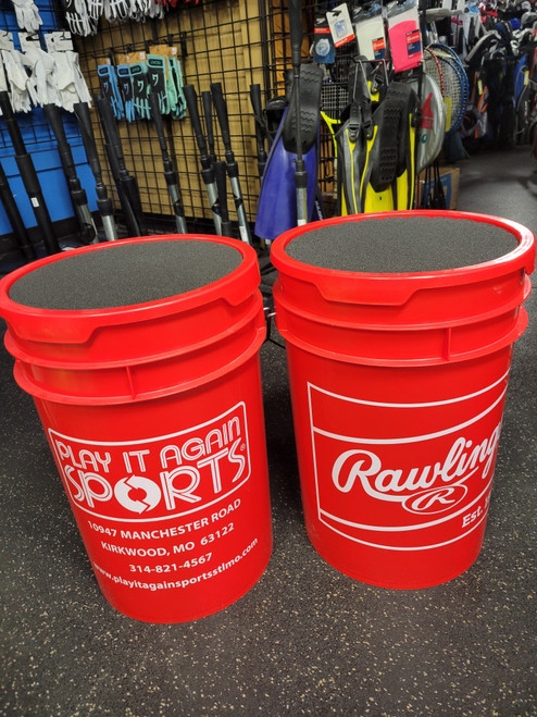 Vist Large View of Product Image Which is New RAWLINGS/PIAS BUCKET + 24 RAWLINGS RLLB1 BASEBALLS