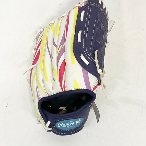 Vist Large View of Product Image Which is Used Rawlings STORM BB/SB Glove T-ball White 10"