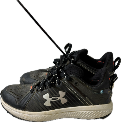 Vist Large View of Product Image Which is Used Under Armour LAX Cleats Boys Black Junior 01.5