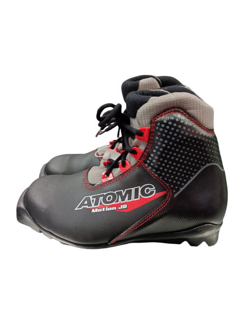 Vist Large View of Product Image Which is Used Atomic Boys SNS XC Ski Boots Black JR-03
