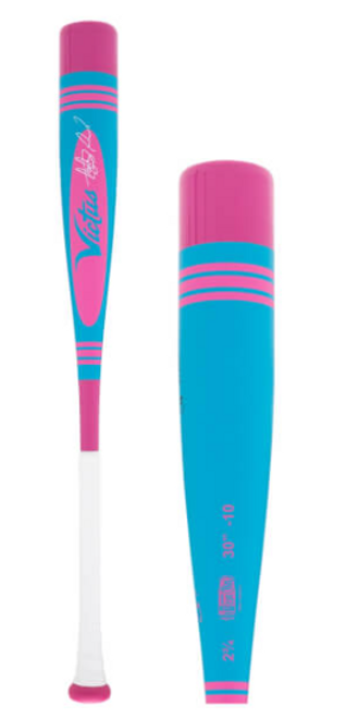 Vist Large View of Product Image Which is Victus Vibe Tatis Pink Crayon -8 USSSA Baseball Bat: VSVIB8C-FT - 31/23