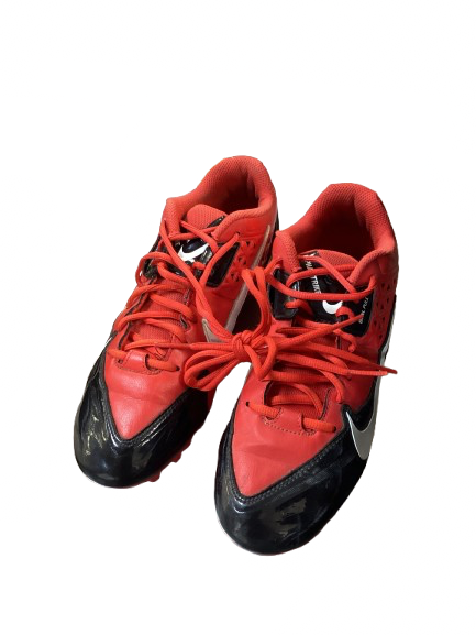 Vist Large View of Product Image Which is Used Nike ALPHA CLEATS BB/SB Cleats Black And Red Youth 09.5