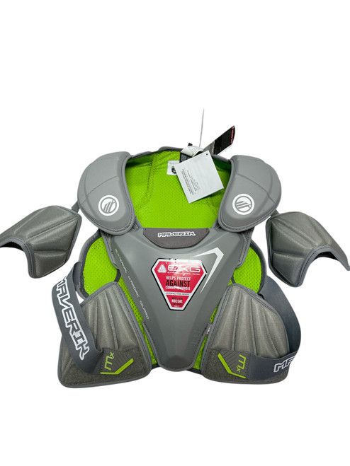 Vist Large View of Product Image Which is Used Maverik SHOULDER Lacrosse Shoulder Pads Grey LG