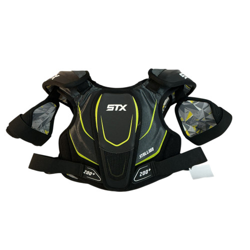 Vist Large View of Product Image Which is Used STX STALLION Lacrosse Shoulder Pads Black MD