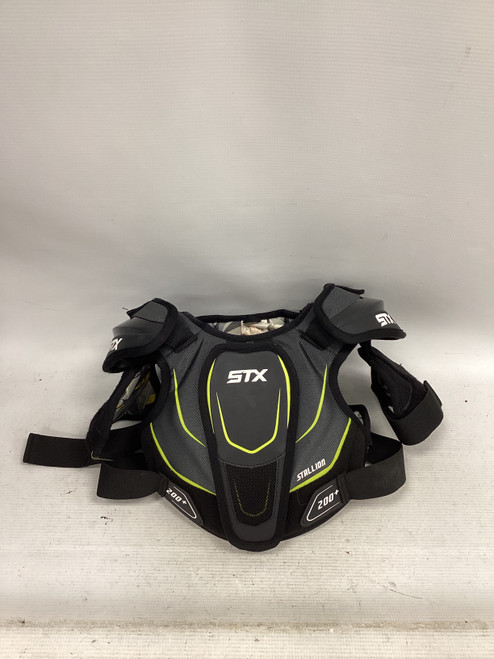 Vist Large View of Product Image Which is Used STX STALLION 200 Lacrosse Shoulder Pads Black MD