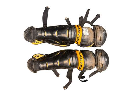 Vist Large View of Product Image Which is Used Easton EASTON SHIN GUARDS Catchers Leg Guards Black Intermed