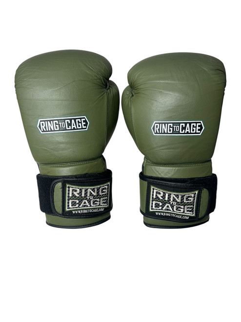 Vist Large View of Product Image Which is Used Boxing Gloves Olive Green LG