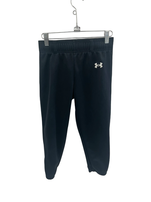 Vist Large View of Product Image Which is Used Under Armour Girls Medium Softball Pants Black