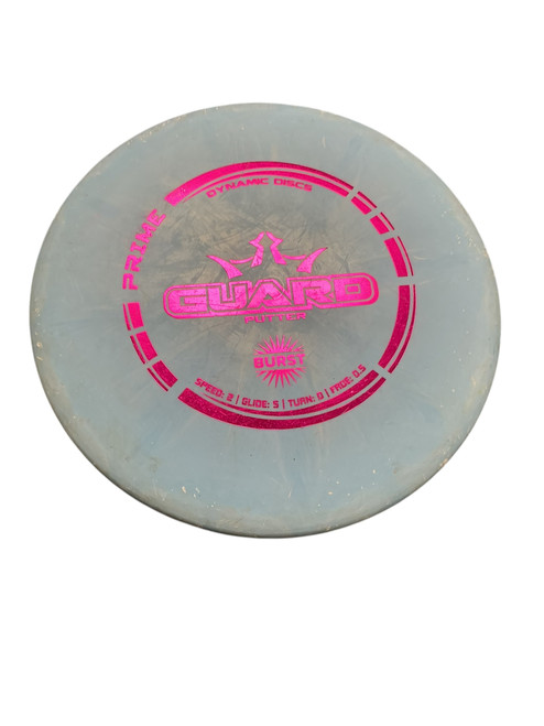 Vist Large View of Product Image Which is Used Dynamic Discs GUARD Disc Golf Putter Carolina Blue