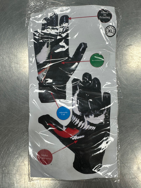 Vist Large View of Product Image Which is Used VENOM - BLACK FOOTBALL GLOVES FB Gloves Black XL