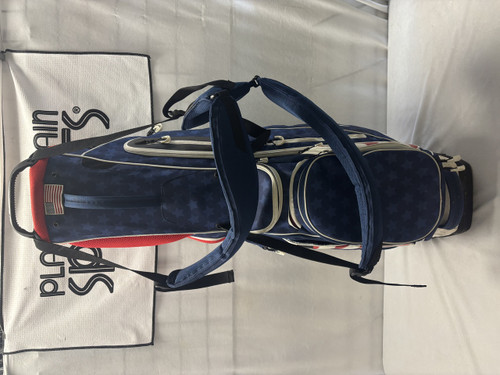 Vist Large View of Product Image Which is Used Taylormade FLEXTECH 5 WAY STAND BAG Mens Stand Bag Navy Blue