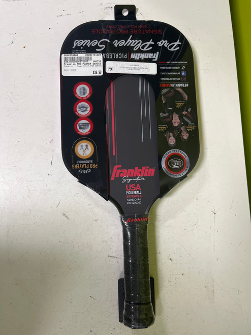 Vist Large View of Product Image Which is Used Franklin PRO PLAYER SERIES Pickleball Racquet Black