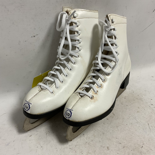 Vist Large View of Product Image Which is Used Johnson FIGURE SKATES WomensFigure Skate White Senior 10