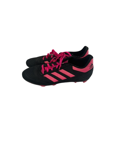 Vist Large View of Product Image Which is Used Adidas Goletto Womens 6 Soccer Cleats Black And Pink