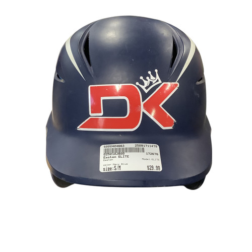 Vist Large View of Product Image Which is Used Easton ELITE Batting Helmet No Mask Navy Blue S/M