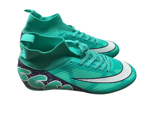 Vist Large View of Product Image Which is Used Soccer Cleats Teal Senior 9.5