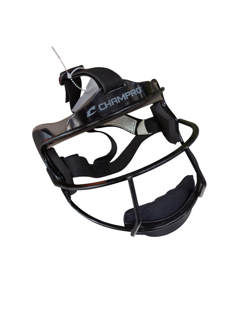 Vist Large View of Product Image Which is Used Champro BLACK FACEMASK BB/SB Fielders Mask Black One Size