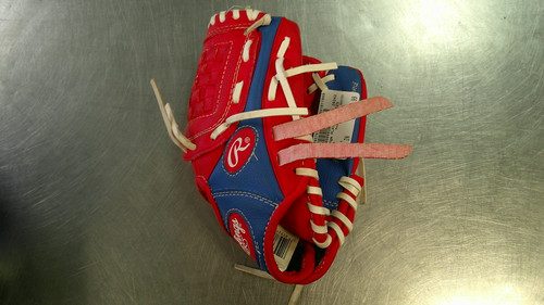 Vist Large View of Product Image Which is Used Rawlings PLAYERS SERIES BB/SB Glove RH Throw Red 9"