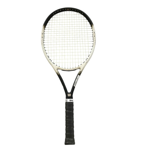 Vist Large View of Product Image Which is Used Wilson HAMMER 6.2 Adult Tennis Racquet White 4 1/4"