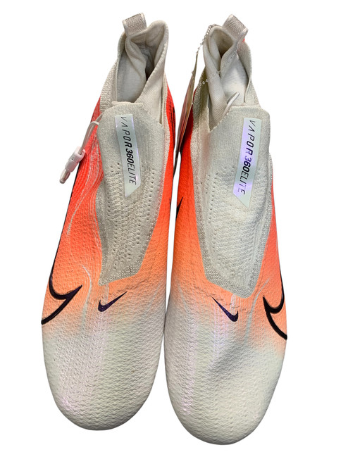 Vist Large View of Product Image Which is Used Nike Adult FB Cleats Pink And White Senior 10