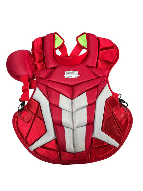 Vist Large View of Product Image Which is Used All-Star CP40PRO Catchers Chest Protector Red Intermed