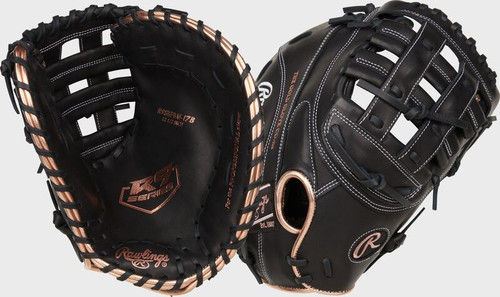 Vist Large View of Product Image Which is New Rawlings R9 12.5" Fastpitch Softball First Base Mitt R9SBFBM-17B R00704420  