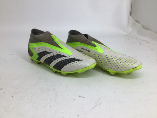 Vist Large View of Product Image Which is Used Adidas PREDATOR ACCURACY.3 LACELESS JR 4.5 Soccer Cleats White Junior 04.5