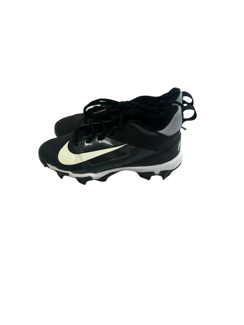 Vist Large View of Product Image Which is Used Nike Alpha Menace Shark Jr 3.5 FB Cleats Black And White 