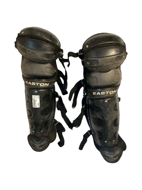 Vist Large View of Product Image Which is Used Easton LEG GUARDS Catchers Leg Guards Black Adult