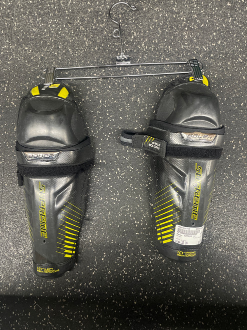 Used Bauer SUPREME 1S Junior Shin Guards Black 10" 10589-S000419710 Vist Large View of Product Image Which is Used Bauer SUPREME 1S Junior Shin Guards Black 10"