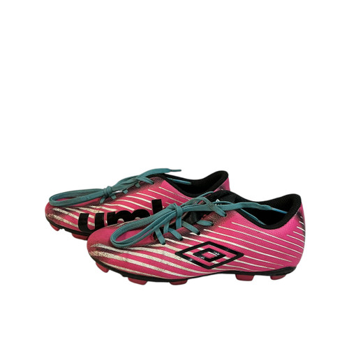 Vist Large View of Product Image Which is Used Umbro Soccer Cleats Pink Youth 12.0