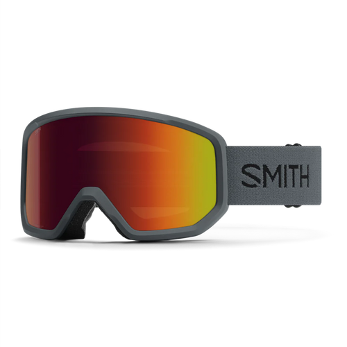 Vist Large View of Product Image Which is New Smith Transfer 2026 Snow Goggles- Slate/Red Sol-X Mirror Lens