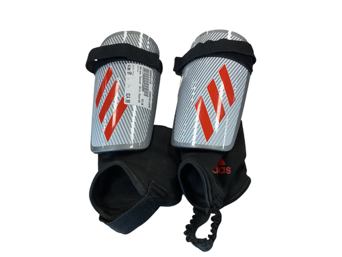 Vist Large View of Product Image Which is Used Adidas Soccer Shin Guards Junior Grey SM